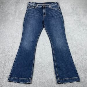 Silver Jeans Calley Bootcut Jeans Womens W33xL31 Blue Denim Raw Hem Stretch